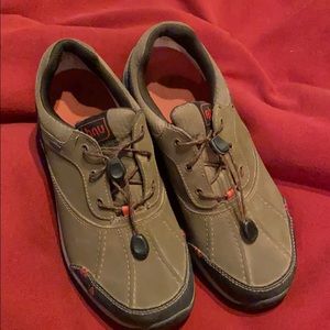 Ahnu waterproof, vibram sole hiking shoe